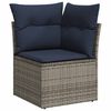 vidaXL Set Divani da Giardino 10 pz con Cuscini Grigio in Polyrattan