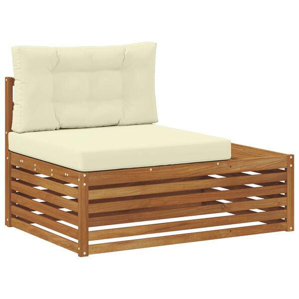 vidaXL Divano Esterno Finale con cuscino Naturale 115 x 83 x 73 cm