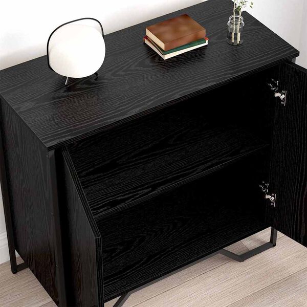 vidaXL Credenza Rovere Nero 78 x 35 x 74.5 cm