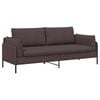 vidaXL Divano 3-Persone Marrone Scuro 222 x 81 x 89 cm Tessuto