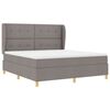 vidaXL Letto con molle e materasso Grigio Scuro 90x190 cm Tessuto