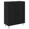 vidaXL Credenza Rovere Nero 69,5 x 34 x 90 cm Legno multistrato