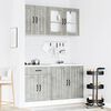 vidaXL Set Mobili da Cucina 4 pz Lucca Grigio Cemento in Truciolato