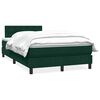 vidaXL Giroletto a Molle con Materasso Verde Scuro 120x210 cm Velluto