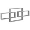 vidaXL Scaffale da parete Sonoma grigio 130 x 10 x 50 cm