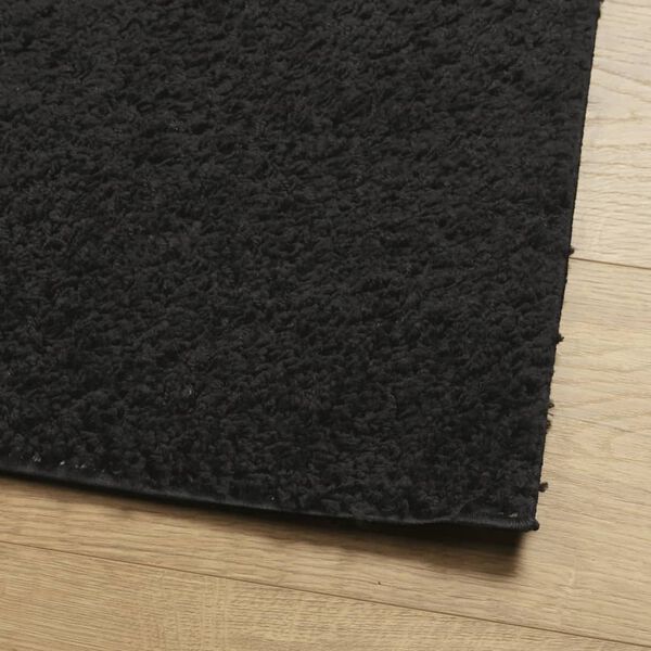 vidaXL Tappeto Shaggy PAMPLONA a Pelo Lungo Moderno Nero 80x250 cm