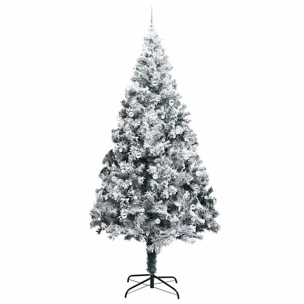 vidaXL Albero di Natale con 300 LED con supporto Verde 300 cm PVC