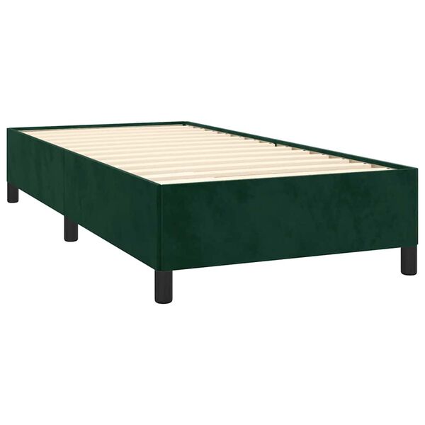 vidaXL Giroletto senza Materasso Verde Scuro 80x200 cm in Velluto