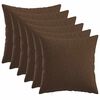 vidaXL Cuscino con cuscino HEERLEN 6 pz Marrone Tessuto