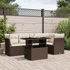 vidaXL Set Divano da Giardino 6 pz con Cuscini Marrone in Polyrattan