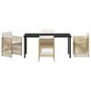vidaXL Set da Pranzo per Giardino 5 pcs Beige