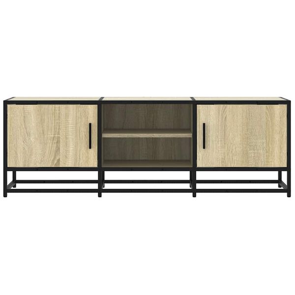 vidaXL Mobile TV Rovere Sonoma 120x35x41cm Legno Multistrato e Metallo