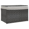 vidaXL Cesto Portabiancheria Coperchio Grigio 55,5x35x34 cm Polyrattan