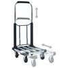 vidaXL Carrello per Trasporto Pieghevole 150 kg in Alluminio Argento