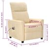 vidaXL Poltrona Massaggiante Elettrica Crema in Tessuto