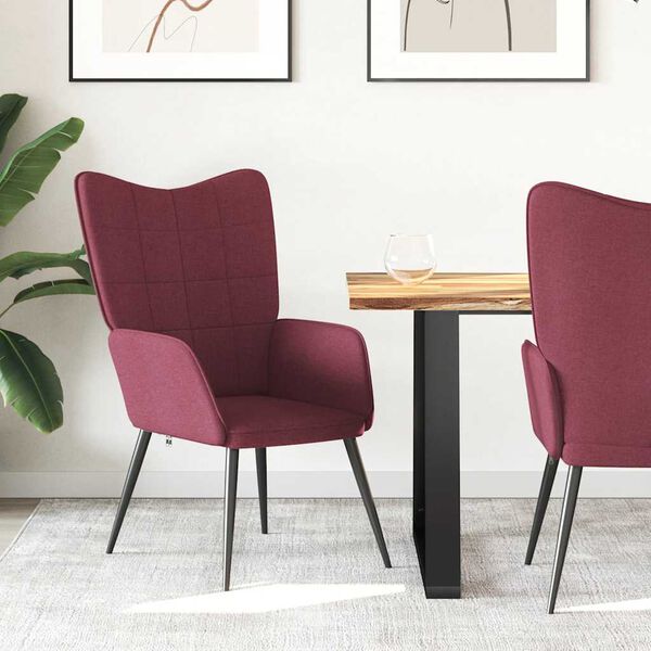 vidaXL Sedia Relax Rosso Vino in Tessuto