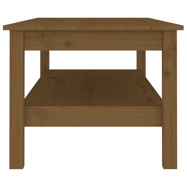 vidaXL Tavolino da Salotto ambra 110x50x40 cm Legno Massello di Pino