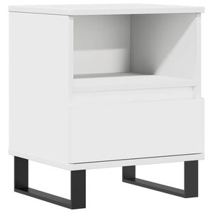 vidaXL Comodino Bianco 40x35x50 cm in Legno Multistrato