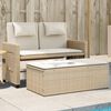 vidaXL Panca Reclinabile da Giardino con Cuscini Beige in Polyrattan