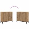 vidaXL Credenza Rovere artigianale 89,5 x 33 x 82 cm Legno multistrato