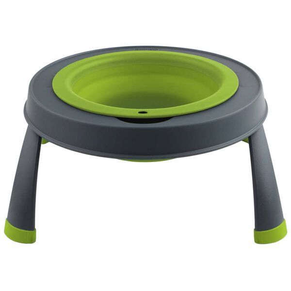 Popware Mangiatoia Singola Rialzata per Animali Piccola Verde 306946