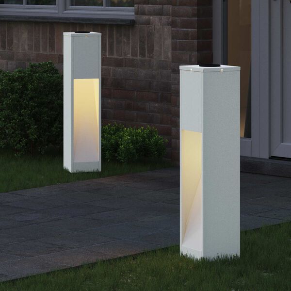 vidaXL Lucina LED Solare da Percorso 2 pcs Bianco