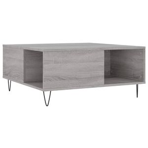 vidaXL Tavolino Salotto Grigio Sonoma 80x80x36,5 cm Legno Multistrato