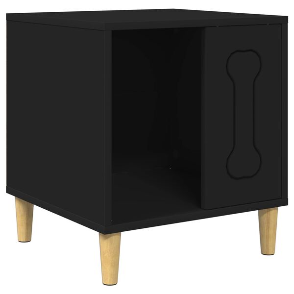 vidaXL Cuccia per cani Nero 44 x 42 x 49 cm Legno multistrato