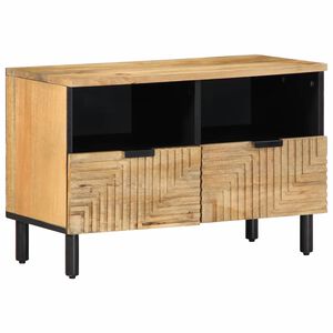 vidaXL Mobile Porta TV Marrone 70x33x46 cm in Legno Massello di Mango