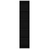 vidaXL Libreria Nera 40x30x189 cm in Legno Multistrato