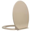 vidaXL Tavoletta WC a Chiusura Ammortizzata Beige Ovale