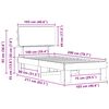 vidaXL Letto con Testiera Rivestita Talpa 100 x 200 cm Pino massello