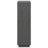 vidaXL Credenza Grigia 74x35x117 cm in Legno Massello di Pino