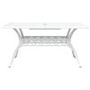 vidaXL Set da Pranzo per Giardino 7 pcs Bianco Alluminio