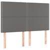 vidaXL Testiera Grigio 144x5x118/128 cm in Similpelle