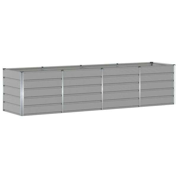 vidaXL Fioriera Grigio chiaro 240 x 80 x 75 cm Acciaio