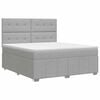 vidaXL Letto box spring con materasso Grigio Chiaro 140 x 190 cm