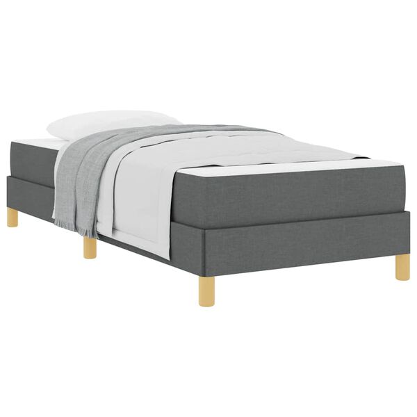 vidaXL Letto a molle Grigio scuro 80 x 200 cm Tessuto