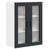 vidaXL Mobile in vetro da parete PORTO Nero 60 x 31 x 80 cm