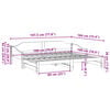 vidaXL Divano Letto con Letto Estraibile Bianco 90x190cm Massello Pino