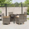 vidaXL Set da Pranzo per Giardino 5 pcs Grigio polyrattan