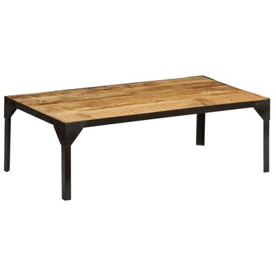 vidaXL Tavolino da Salotto in Legno Massello di Mango e Acciaio 110 cm