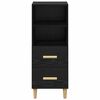 vidaXL Credenza Rovere nero 34 x 34,5 x 90 cm Legno multistrato