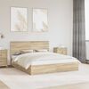vidaXL Letto con Contenitore con testiera Rovere Sonoma 160 x 200 cm