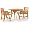 vidaXL Set da Pranzo per Giardino 3 pz in Legno Massello di Acacia