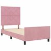 vidaXL Letto a molle con testiera Rosa 90 x 190 cm Velluto