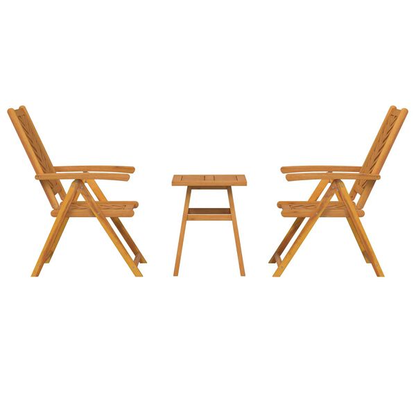vidaXL Set da Pranzo per Giardino 3 pcs Marrone