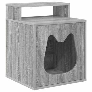 vidaXL Casa per Gatti Sonoma grigio 42,5 x 40 x 53,5 cm