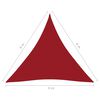 vidaXL Parasole a Vela in Tessuto Oxford Triangolare 6x6x6 m Rosso