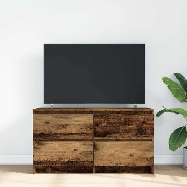 vidaXL Mobile Porta TV Legno Antico 100x35x54 cm in Legno Multistrato
